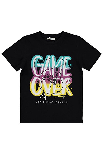 Civil Boys Game Over Štampano Majica za decu 6-9 godina - Crna 7-8 godina