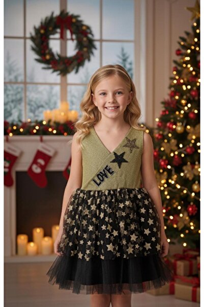 Hilal Akıncı Kids Rochie de seara model Starry Glitter Love pentru fete
