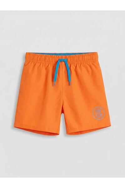 LC Waikiki Πορτοκαλί εμπριμέ βρεφικό μαγιό για αγόρια (S6)