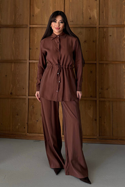 Balenbi Žensko Košulja kragna udobno kroj minimalno odijelo sa vezicama 1197 ...