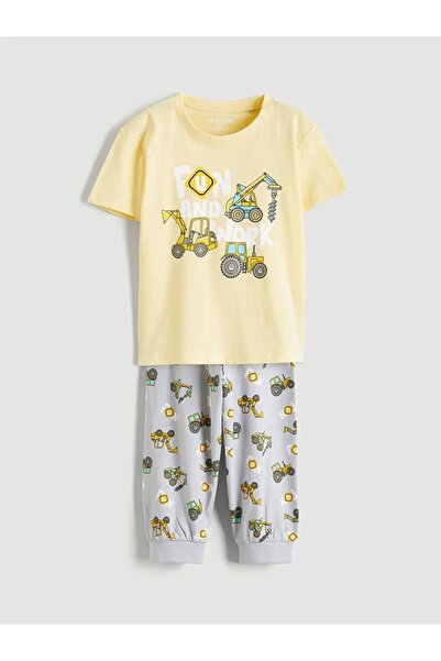 LC Waikiki okrugla kragna Štampano Komplet pidžama za dečake (S6)