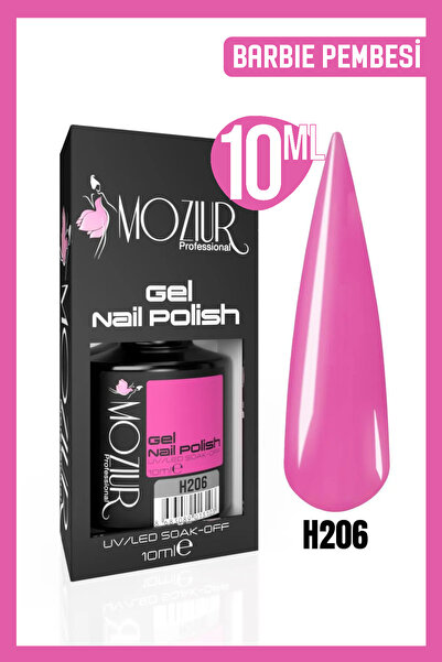 MOZIUR Kalıcı Oje Uv Led H206 (PEMBE SERİSİ) 10ml