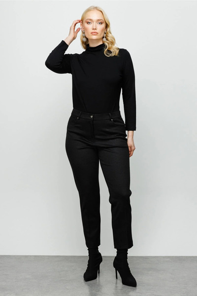 Ekol Pantaloni argintii de damă cu cinci buzunare 1045 negru