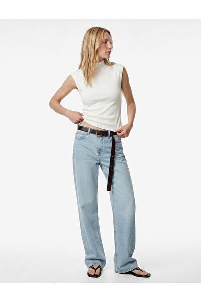 Koton Regular Fit Cotton Stand Collar Sleeveless T-Shirt