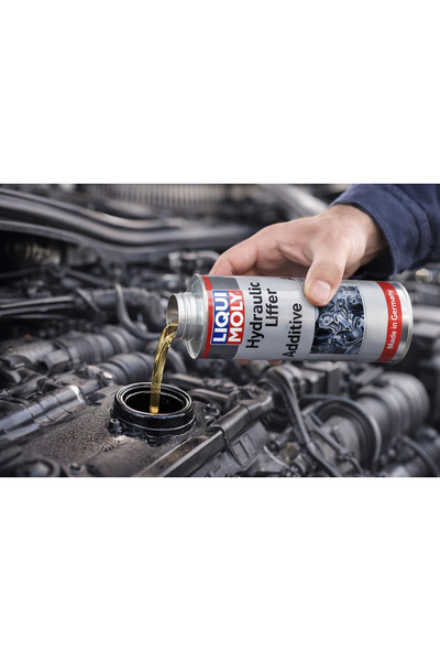 Liqui Moly مادة مضافة للرافعات الهيدروليكية 8367، 300 مل، تقلل من ضوضاء الصمامات وتنظف دائرة الزيت لمحركات البنزين والديزل رباعية الأشواط، آمنة على الفلتر (GPF/DPF)، تكفي لـ 6 لترات، للاستخدام اليومي
