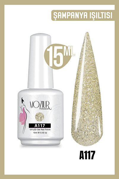 MOZIUR Kalıcı Oje UV Led A117 (SİMLİ SERİSİ) 15ml