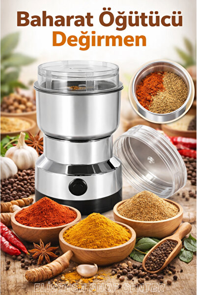 Genel Markalar Mini Elektrikli Kahve Baharat Öğütücü Değirmen Keten Tohumu Ku...