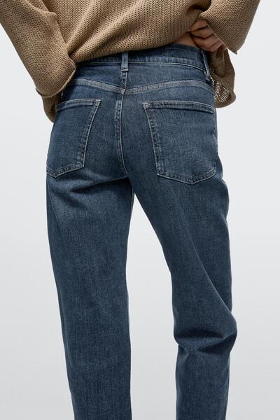 Massimo Dutti Comfort straight fit yüksek bel jean