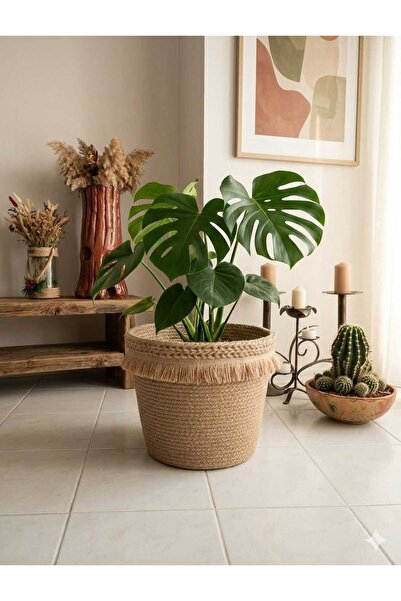 bayram taşcıoğlu home desing 30 25 Püsküllü, Hasır, Jüt Sepet, Saksılık, Düze...
