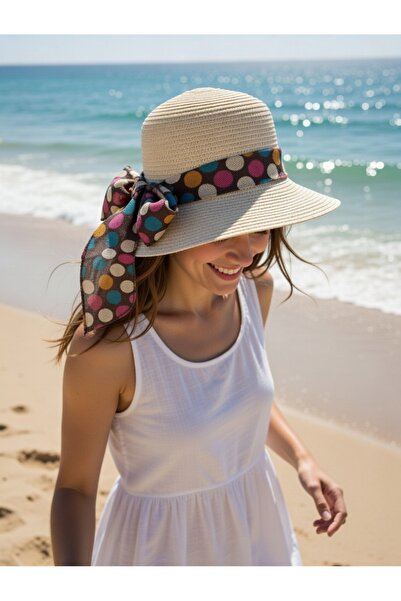 Deeplively قبعة نسائية من القش للشاطئ صيفية ذات جودة عالية - قابلة للطي - قاب...