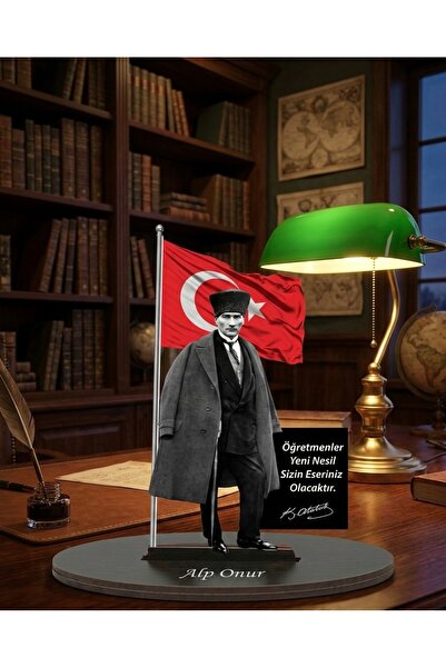 Atatürk ve Öğretmenler Günü Tasarımlı Karikatür Biblo