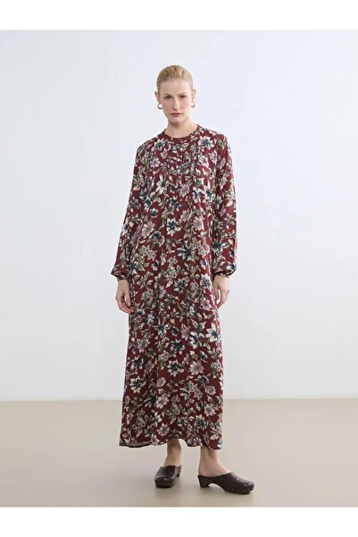 LC Waikiki Rochie roșie cu guler decorat (S6)