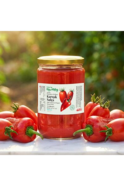 Eminenin Köy Mutfağı Odun Ateşinde Domates & Biber Salçası (660ML) Karışık Sa...