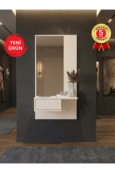 dorpek Molly Duvara Monte Kapaklı & Aynalı Dresuar, Antre Hol Dekoratif Dresu...