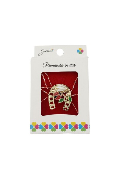 Flippy Martisor Brosa Mica in Cutie, Dimensiune Brosa 2.5-3 cm, Material Meta...