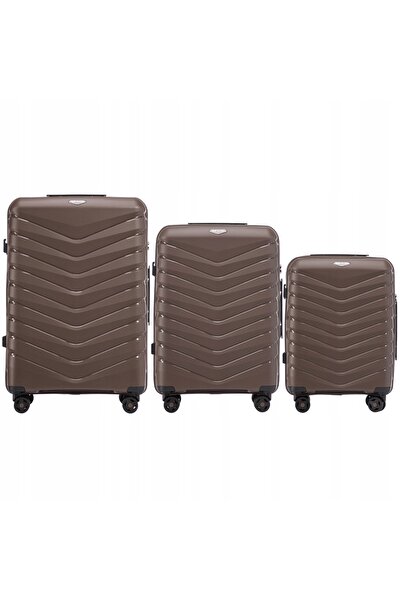 WINGS BRAND Set de 3 bagaje WINGS Phoenix din polipropilenă cu încuietori TSA