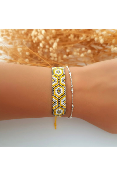 Ayza Miyuki Evil Eye Half Bracelet