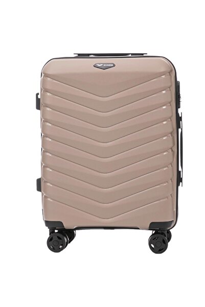 WINGS BRAND Valiză de cabină WINGS PHOENIX 2.0 - șampanie, încuietoare TSA, r...