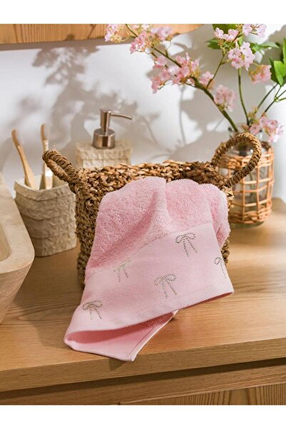 LC Waikiki Bowknot Embroidered Cotton Face Towel 50X80 cm (S6)