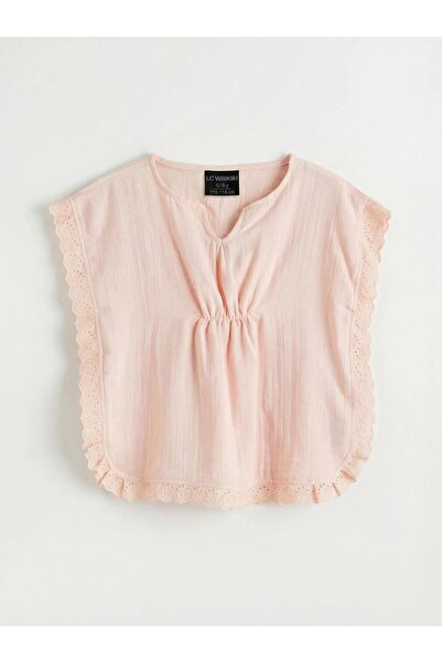 LC Waikiki Pončo peškir za plažu za devojčice sa detaljnim volanima (S6)