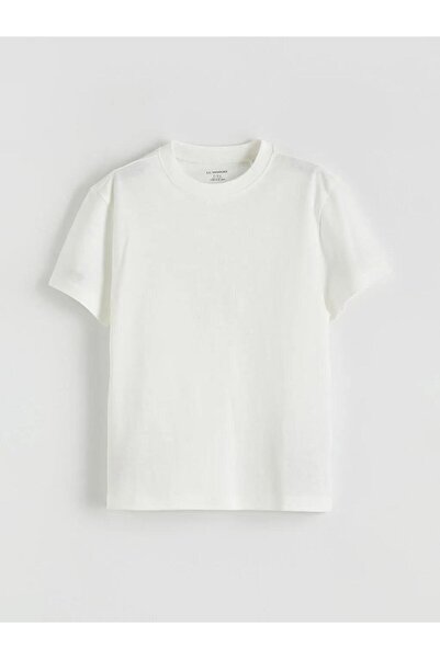 LC Waikiki Λευκό βασικό μπλουζάκι για αγόρια (S6)