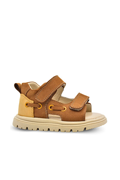 kids A more Jack Arkası Kapalı Hakiki Deri Erkek Bebek Sandalet Taba