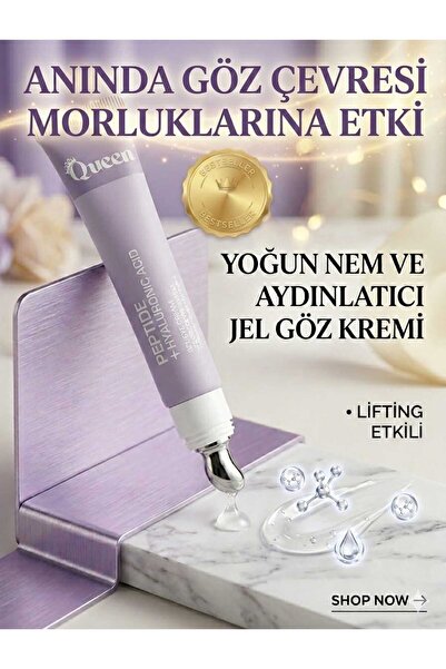 ICEQUEEN Peptit + Hyalüronik Asit Jel Göz Kremi