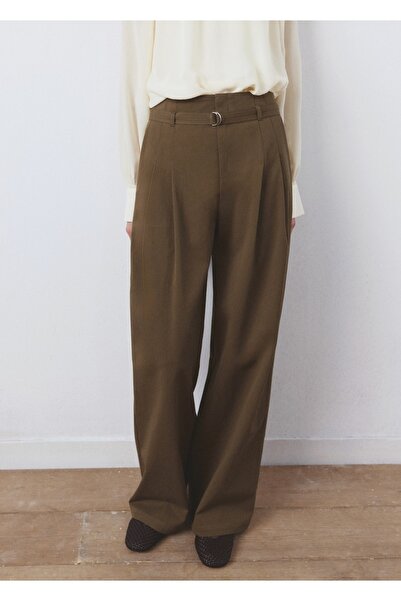 MANGO Woman Kemerli pensli pantolon