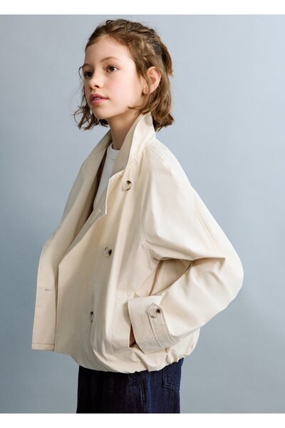 MANGO Kids Çift düğmeli trençkot
