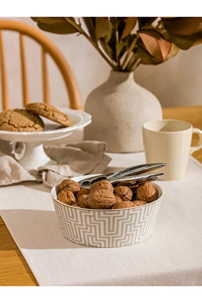 LC Waikiki Beige Printed Porcelain Bowl 21 cm (S6)