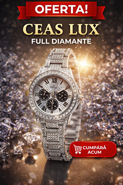 OEM Ceas Elegant Dama cu Cristale Stralucitoare – Bratara Metalica Argintie, ...