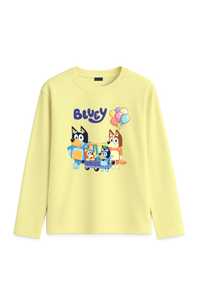 BLITZIST Bluey Baskılı Uzunkollu Çocuk Tişörtü (4-13 Yaş)
