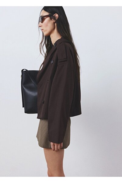 MANGO Woman Short houndstooth skirt