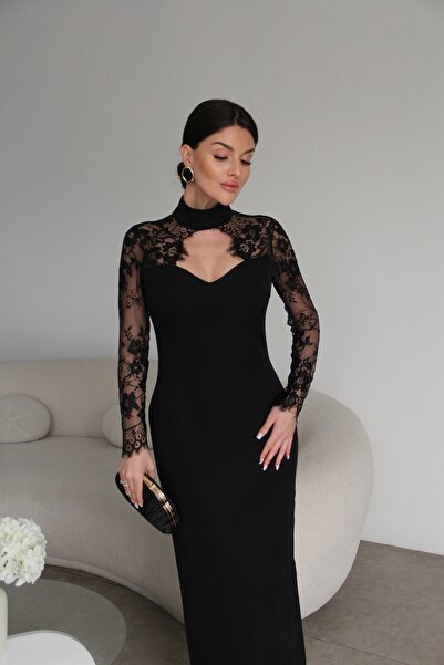 Julidress Με ντεκολτέ στην πλάτη Δαντέλα Λεπτομερές μάξι φόρεμα υψηλής ποιότη...