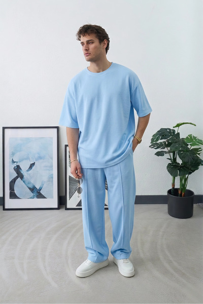 Wonraces Men's Oversized Comfortable Fit Premium Soft Textured Cotton Piece S...