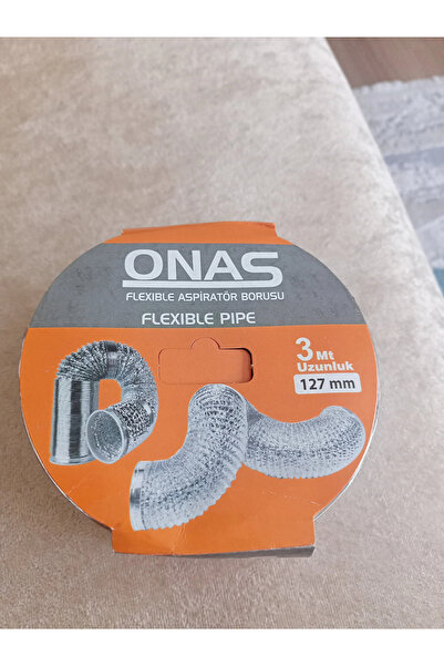 Genel Markalar Onas Aspiratör Borusu Alüminyum Telli 3 Metre Akordion Boru