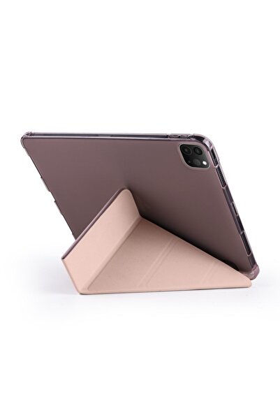 ZMOBILE İpad Air 11" M2 2024 6. Nesil Uyumlu Kapaklı Standlı Kılıf Kalemlik Bölmeli Silikon