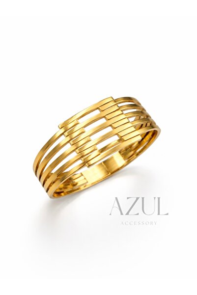 AZUL ACCESSORY Çelik 6 Sıralı Kaburga Kelepçe Bileklik