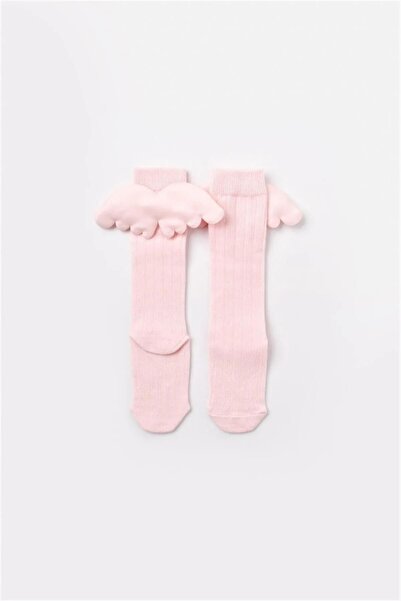Bibaby Organik Dizaltı Çorabı New Angel Pembe