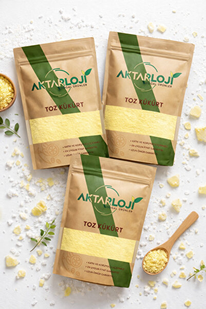 aktarloji 3 Adet 1 Kg ( Toplam 3 Kg ) Toz Kükürt / Akrep ,Yılan, Fare, Domuz,...