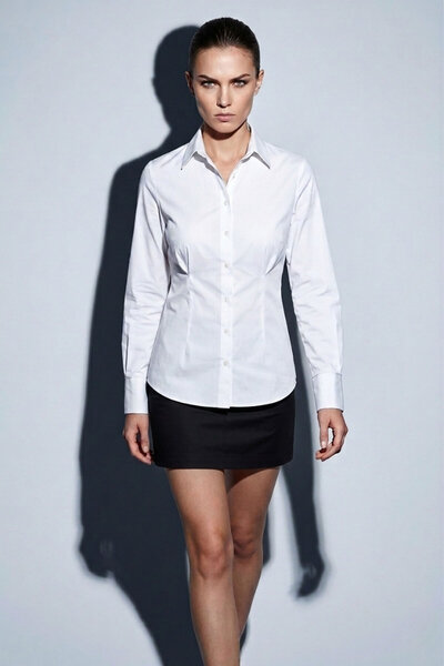 Şiir ALYTUS uska ženska košulja sa detaljima od tkanine, širokim manžetama, d...