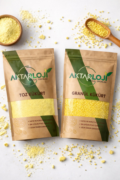 aktarloji 5 Kg Kükürt Seti ( 2,50 Kg Granül Kükürt + 2,50 Kg Toz Kükürt ) Akr...
