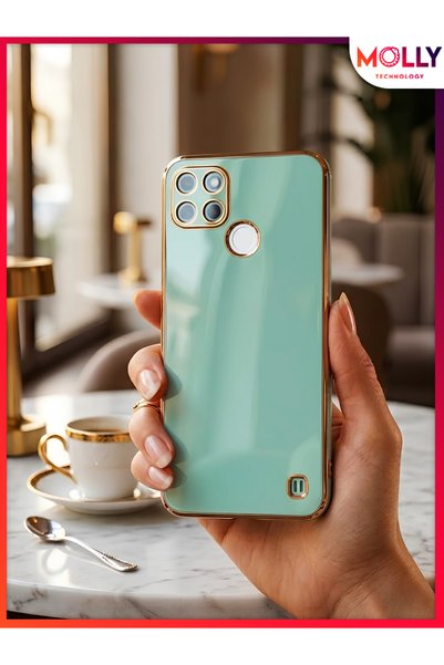 Molly Technology Luxury Silicone Case for Realme C21Y with Water Green Edges ...