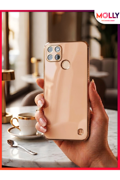 Molly Technology Luxury Silicone Case for Realme C21Y with Rose Edges Gold De...