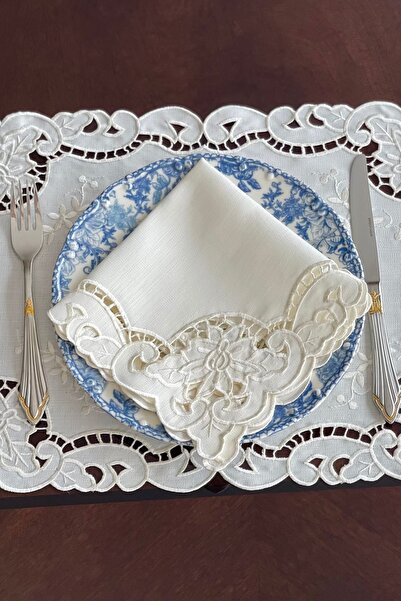 QBR Home Set de 4 șervețele perforate pentru servire. 38x38 cm Pătrat. Model ...