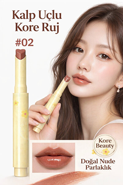 Gege Bear Şeftali Cam Parlak Kore Dudak 02 – Jel Yapı | Nemli, Hafif ve Doğal...