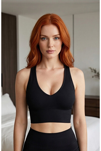 R ROCKBLACK Bluză neagră piele n decolteu adânc elegantă pentru femei – elega...