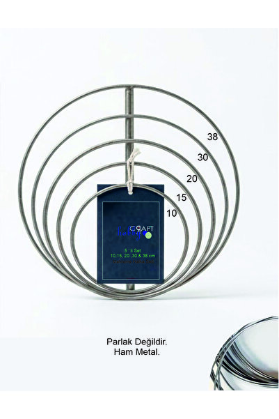 shop Makrome Halka Seti –5 Lİ SET (10-38CM) Çiçek çelenk, Kapı ve Makrome Duv...