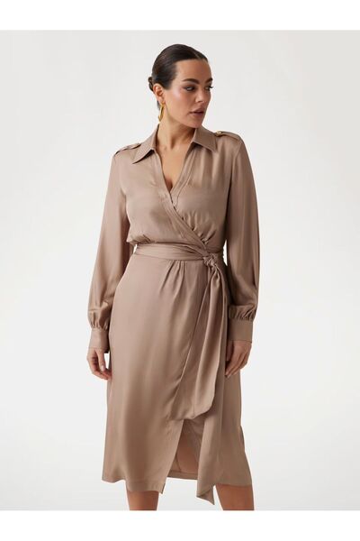 Guess Marciano wrap midi dress