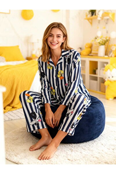 NiCe İç Giyim Σκούρο μπλε ναυτικό με λωρίδες Sylvester Με σχέδιο Fun Milan υφ...